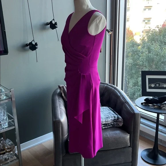 New Chiara Boni La Petite Robe Charisse Ruffle Cocktail Dress Size 4